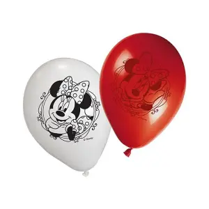 Disney Fashion Latex Minnie Mouse Balloons (Pack of 8) Multicoloured (One Size)