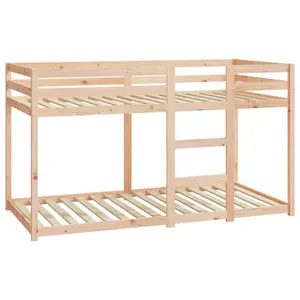 Cullompt Harriet Bee Bunk Bed 90x200 Cm Solid Wood Pine Brown / 80 x 200 cm