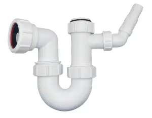 Multi-fit Sink Swivel P Trap with a 135 Degree Nozzle 40mm (1.1/2") Complete with 75mm Water Seal, BS EN 247-1:2002. FREE DELIVERY