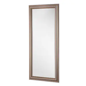 Magdalene Flat Wall Mirror Champagne / 77.5cm H x 169cm W