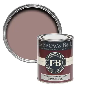 Farrow & Ball Estate Sulking room pink Eggshell Metal & wood paint, 750ml