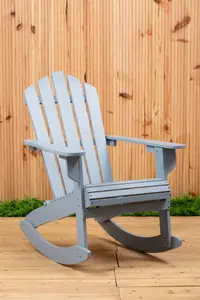 Interiors by Premier Blue Rocking Chair, Water-Resistance Rocking Outdoor Chair, Eco-friendly Garden Rocking Chair