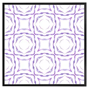 Purple brilliant boho (Picutre Frame) / 24x24" / White