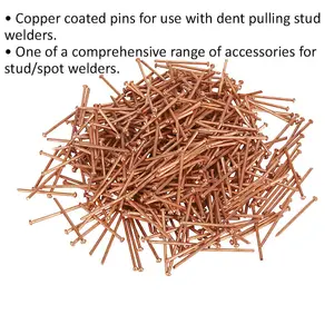 200 Pack of Heavy-Duty 2.5mm x 50mm Copper Welding Nails for Car Dent Repair