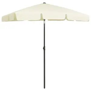 Berkfield Beach Umbrella Sand Yellow 180x120 cm