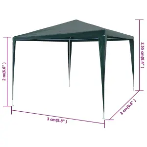 Berkfield Party Tent 3x3 m PE Green