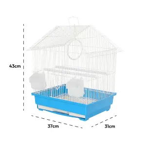 KCT Indoor Bird Cage Lima Small Exotic Portable - Blue