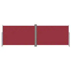 Berkfield Retractable Side Awning Red 220x600 cm