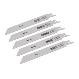 Draper  Bi-metal Reciprocating Saw Blades for Metal Cutting, 150mm, 24tpi (Pack of 5) 43444