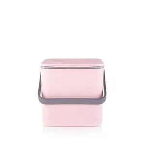 Plastic Manual Lift Recycling Bin - 3.5L Pink