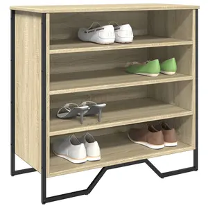 Berkfield Shoe Cabinet Sonoma Oak 80x38x78 cm Engineered Wood