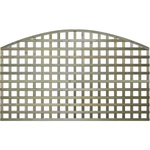 Premier Garden Supplies 3x Width: 6ft x Height: 3ft Arch Top Square Trellis Fence Topper Panel/Wall Climber Privacy Design