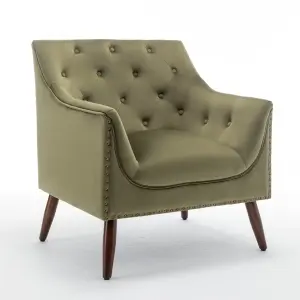 Velvet Sage Green Franca Accent Chair