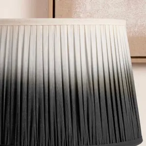 30cm Black Ombre Soft Pleated Tapered Lampshade