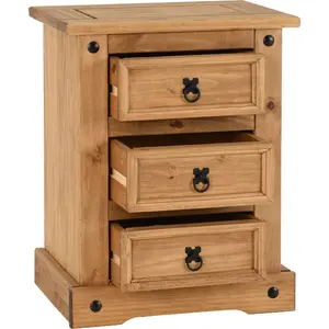 Castillon 3 Drawer Bedside Table