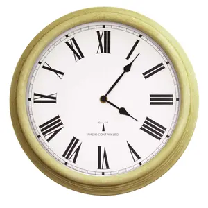 Outdoor Garden Clock Antique White Perfect Time Radio Controlled 38cm