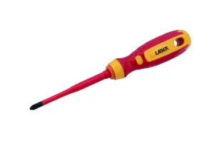 Laser Tools 8466 VDE 1000V Insulated Pozi Drive Screwdriver PZ2 x 100mm