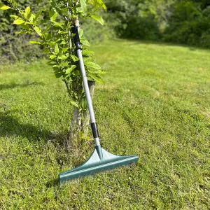 Artificial Grass Brush Garden Lawn Rake with Telescopic Handle