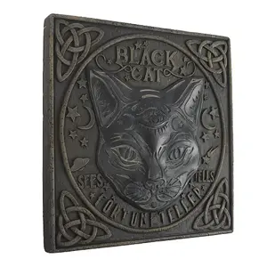 Something Different Black Cat Stepping Stone Ornament Black/Brown (One Size)