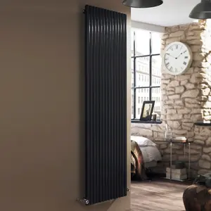 Ximax Supra Square SUS180055A Anthracite Vertical Designer 6104BTU Radiator, (W)550mm x (H)1800mm