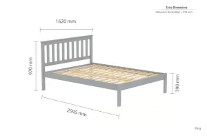 Birlea Denver King Bed Frame In Grey