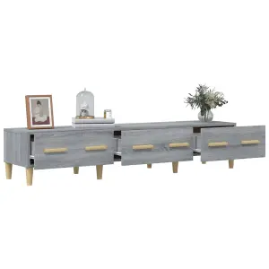 vidaXL TV Cabinet Grey Sonoma 150x34.5x30 cm Engineered Wood