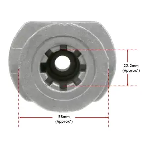 SPARES2GO Blade Boss Adaptor Hub 25mm compatible with Mountfield 460HT 462PD 4830PD 512PD SP425 Lawnmower