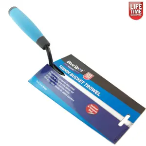 BlueSpot Bucket Trowel Hardened Tempered Steel Blade Bricklaying Cement Brick