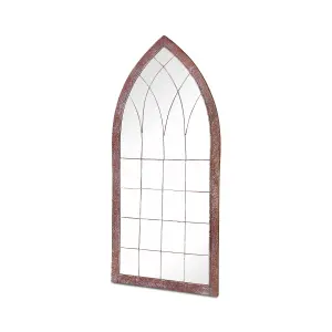 MirrorOutlet Chelsea Metal Arch shaped Decorative Gothic Effect Garden Mirror 109cm X 51cm