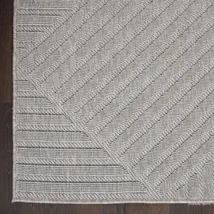 Ligth Grey Outdoor Rug, Optical/ (3D) Abstract Stain-Resistant Rug For Patio Decks, Modern Outdoor Area Rug-122cm X 183cm