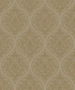 Galerie Emporium Gold Ogee Embossed Wallpaper