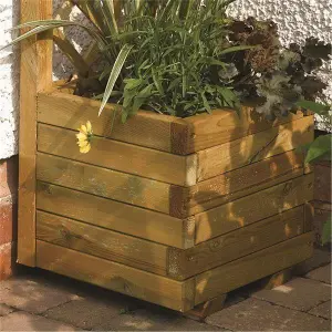 Deluxe Square Garden Planter And Lattice (1'3" x 1'3")