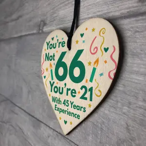 Red Ocean Funny Birthday Gifts Novelty 68th Birthday Gift Wooden Heart Sign Funny Birthday Card