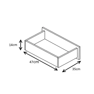 REFLECT XL 6 Drawer Chest of Drawers in Gloss White Fronts and Matt White Carcass