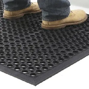 Rubber Door Mat Heavy Duty - 1.5m x 0.9m - Wheelchair Friendly Ramp Mat