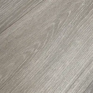 Cloudy Oak Grey Wood Effect Anti-Slip Vinyl Flooring For Kitchen Bathroom Living Room 1.9mm Thick-4m(13'1") X 3m(9'9")-12m²