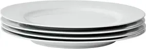 Argos Home Set Of 4 Porcelain Dinner Plates - Super White