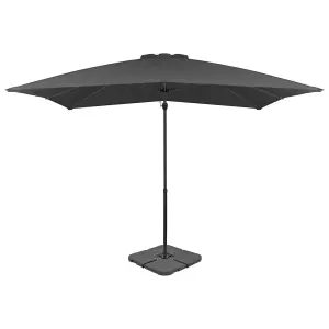 Berkfield Outdoor Umbrella with Portable Base Anthracite