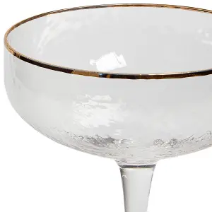 Set of 4 Champagne Saucers TOPAZ Transparent