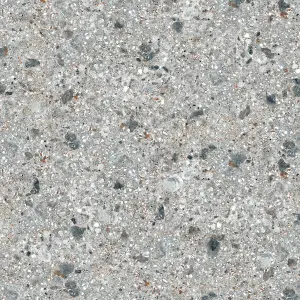 Splashwall Grey Terrazzo effect Aluminium Splashback, (H)800mm (W)900mm (T)4mm