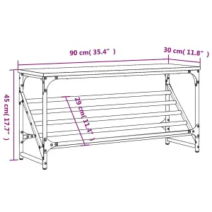 Shoe Rack Sonoma Oak 90x30x45 cm Engineered Wood