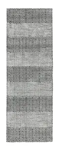 Grey Modern Geometric Graphics Handmade Easy to Clean Rug for Living Room and Bedroom-66 X 200cm (Runner)