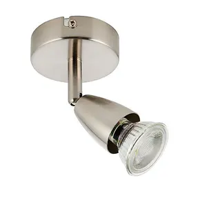 Luminosa Amalfi 1 Light Spotlight Satin Nickel, GU10