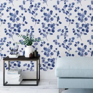 NuWallpaper Bliss Indigo Self Adhesive Wallpaper