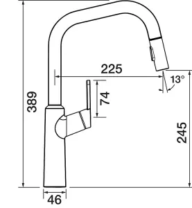 Clearwater Santor Pull Out With Twin Spray Kitchen Chrome - SAN20CP