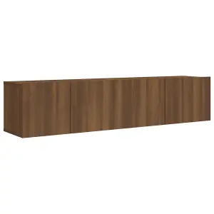 Berkfield 2 Piece TV Cabinet Set Brown Oak Engineered Wood