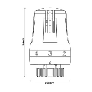 Flomasta Thermostatic radiator valve head