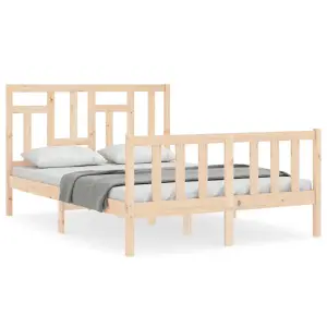 Berkfield Bed Frame with Headboard 120x200 cm Solid Wood