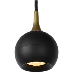 Lucide Favori Modern Pendant Light 9cm - 1xGU10 - Black