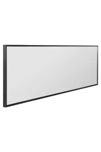 MirrorOutlet Artus - Black Aluminium Edged Wall Leaner Mirror 47" X 16" (120CM X 40CM)